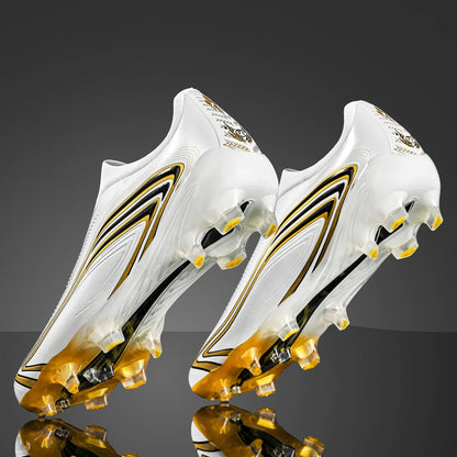 Chaussures de football AG FG pour hommes et femmes, crampons longs offrant une excellente adhérence, empeigne ventilée, crampons de football professionnels et durables.
