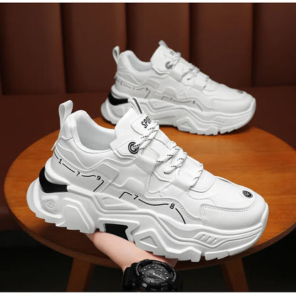 Chaussures de sport décontractées à semelles épaisses pour hommes, baskets polyvalentes quatre saisons pour étudiants en plein air, confortables, nouvelle collection
