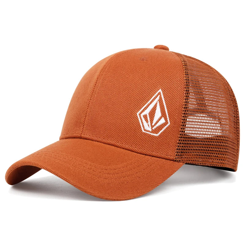 2025 New Diamond Embroidered Cotton Mesh Hat Men's Hip Hop Hat Decorative Hat Women's Outdoor Sports Sunshade Hat Baseball Hat