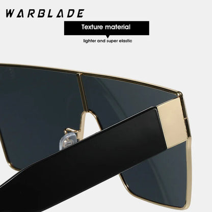 WarBLade Retro Square Sunglasses Men Women 2025 Luxury Brand Designer One Piece Decoration Sun Glasses Men Travelling Eyewear
