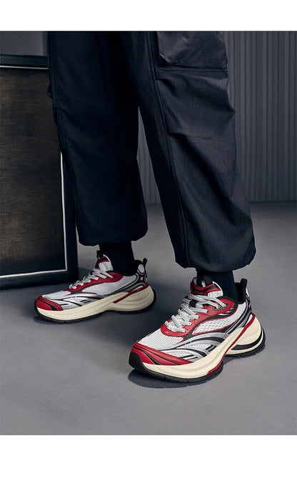 Xtep Basque 3 Men's Sneakers, Retro Fashion, Breathable Luxury Height-Increasing Sports Shoes, Spring 2026, Model 874219320001