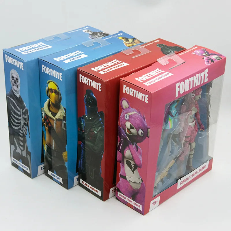 Game Fortnite Raptor Black Knight Skull Trooper Premium Cuddle Team Leader MogulMaster Action Figure Room Decoration Toys Gift
