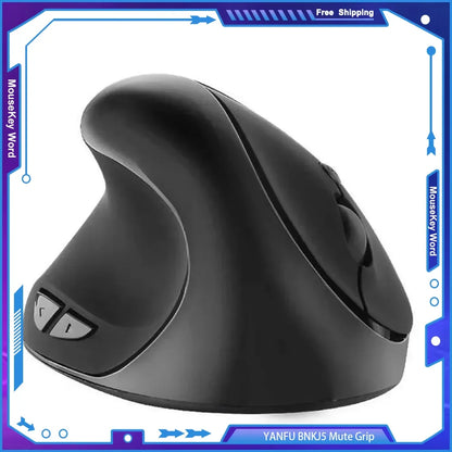 YANFU BNKJ5 Mute Grip Left Hand Wireless 2.4G Mouse Ergonomic Applicable Snail Bionic Relief Joints Office Dry Battery Version
