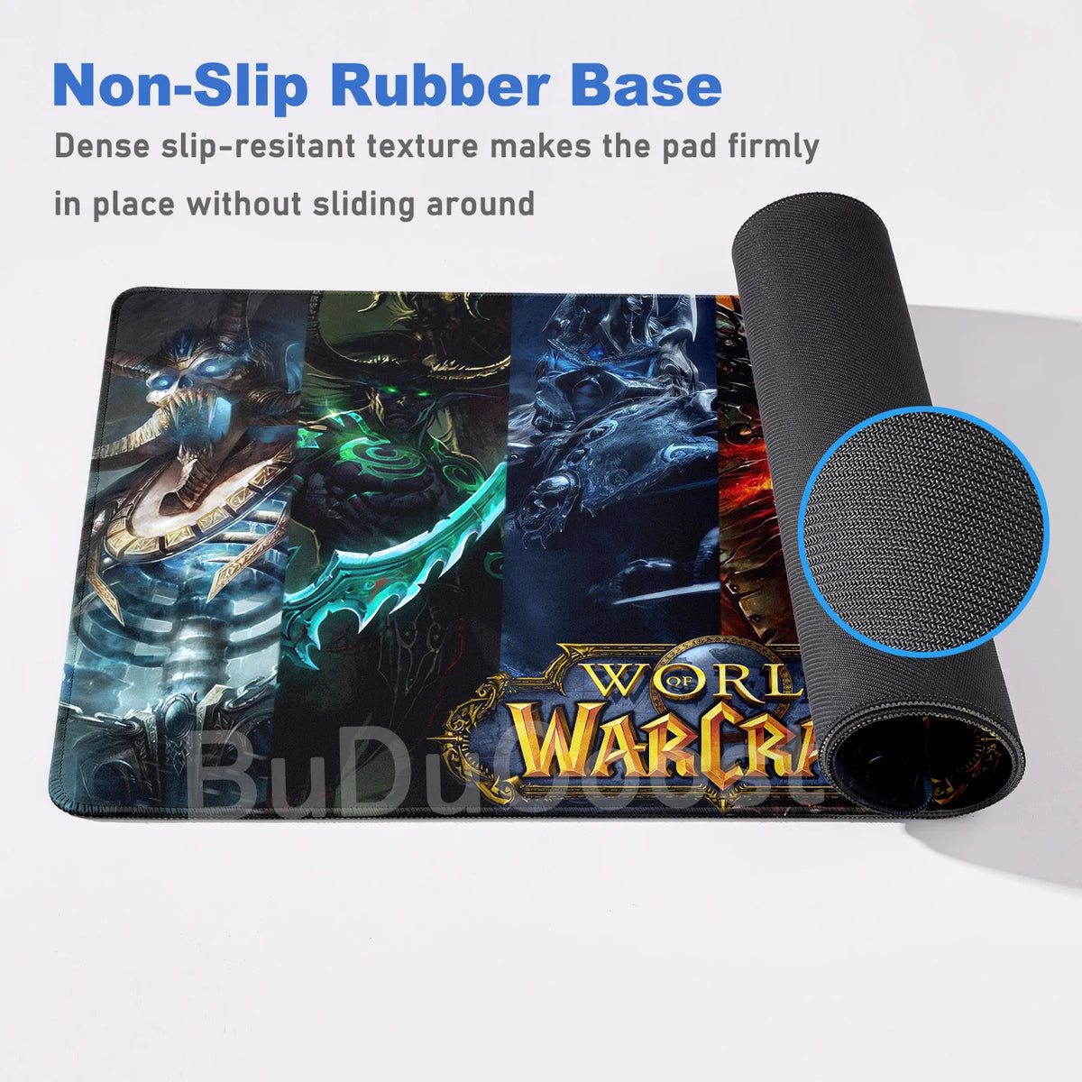 Anime World of Warcraft Podkładka na biurko Podkładka pod mysz do gier Akcesoria komputerowe XXL Podkładka z zapięciem na krawędzi Klawiatura Dywanik pod mysz dla graczy Podkładki biurowe