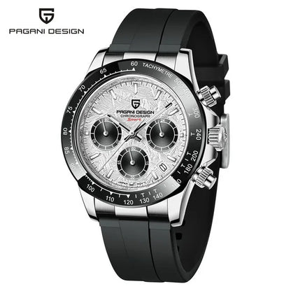 PAGANI DESIGN V2 40MM Meteorite Dial Men Quartz Watches Sapphire Retro Chronograph Waterproof Watch For Men