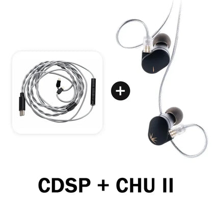 MOONDROP CHU II CHUII DSP Dynamic Driver In-Ear Earphone IEMs HiFi Music Earbuds with 0.78mm Interchangeable Cable Wried Headset