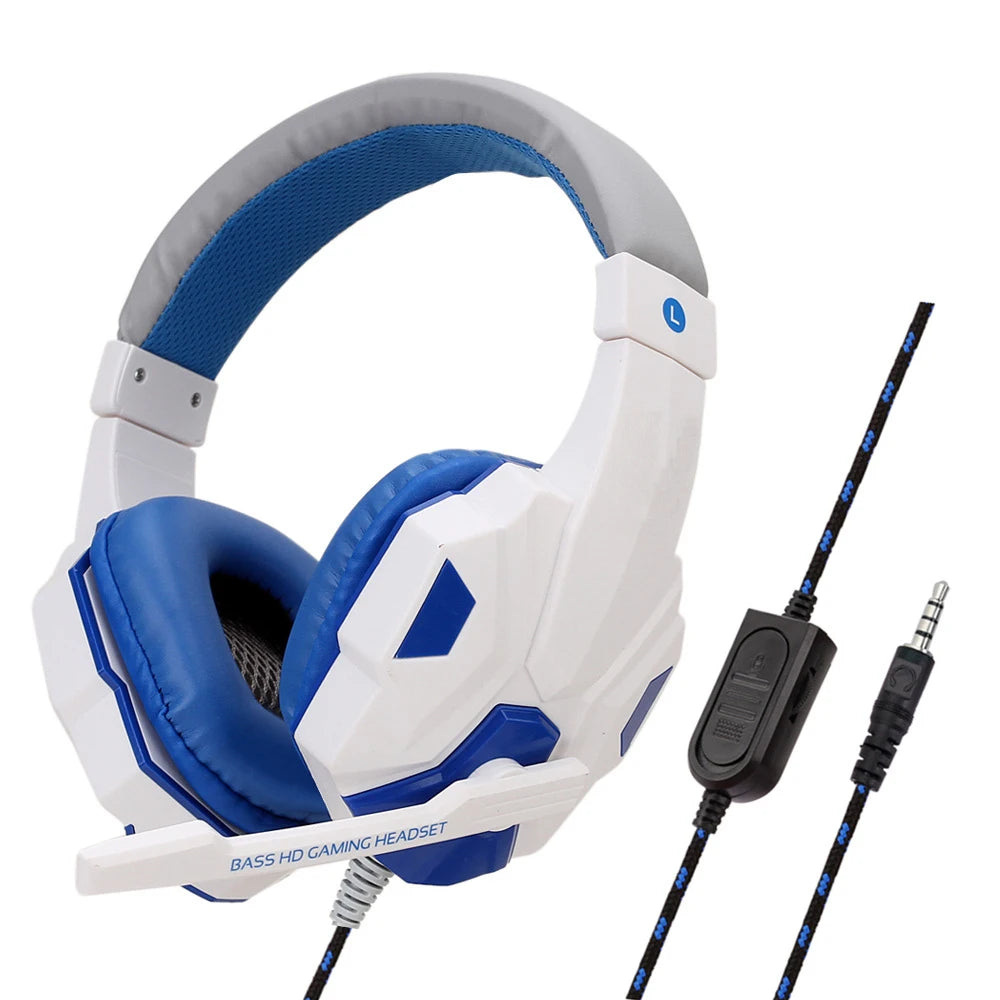 3.5mm Wired Headset Gaming Headset 120° Adjustable Gamer Headset With Noise Cancelling Microphone For PS4/PS5/Xbox/Smartphone/PC