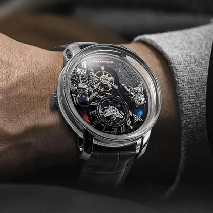 2025 PINDU Design Men Wristwatches Top Brand Luxury Robot Astronaut Space Series Watch Men Sapphire Luminous Waterproof Watches