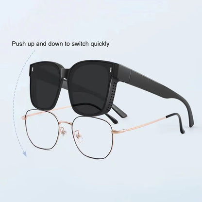 New Fashion Polarized Sunglasses Cover Over Myopia Prescription Glasses Portable Men Women Vintage Fishing Driving Eyewear