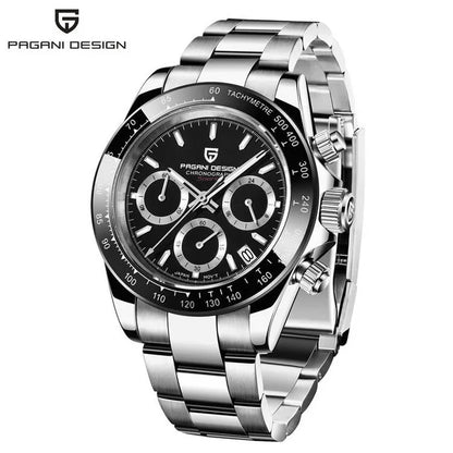PAGANI DESIGN V2 40MM Meteorite Dial Men Quartz Watches Sapphire Retro Chronograph Waterproof Watch For Men