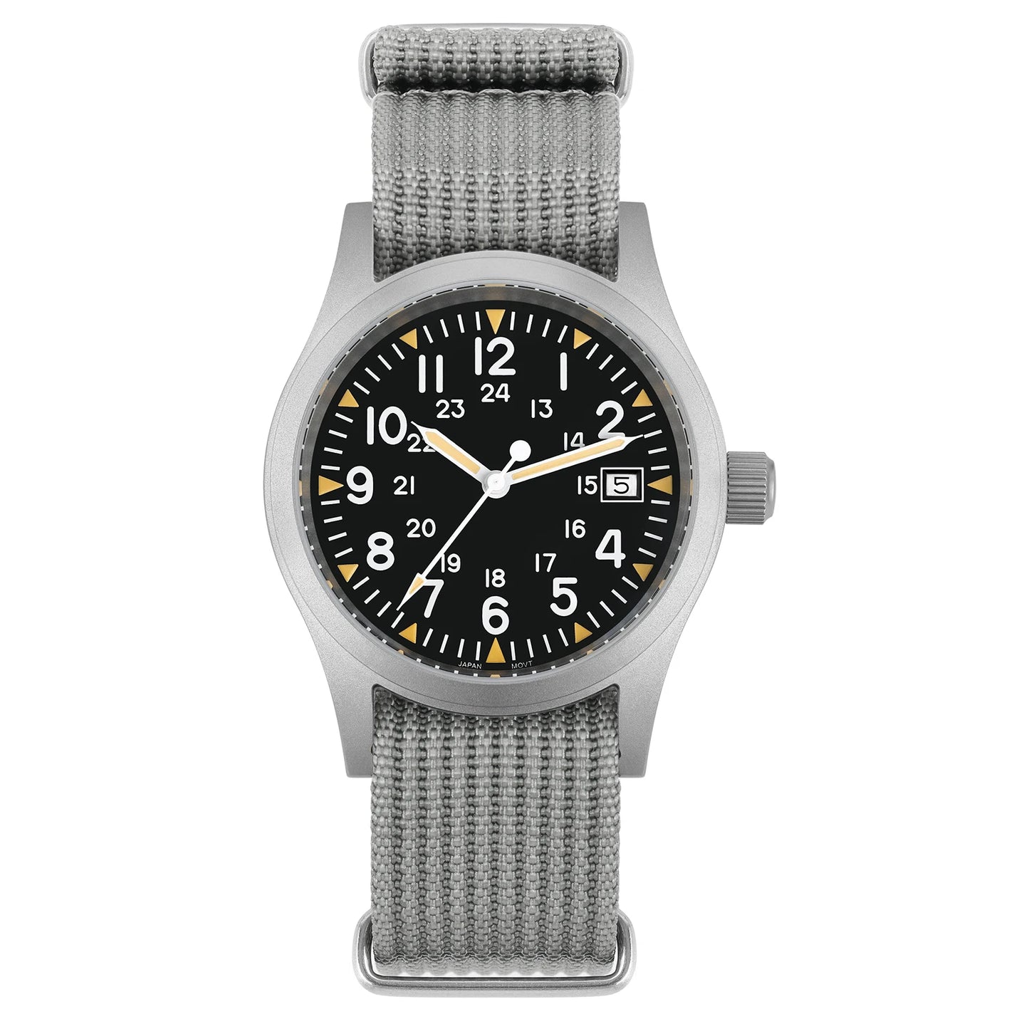 Militado ML05 Ronda 515 Movement Field Watches Domed Sapphire Crystal With High Clear AR Coating Wristwatch 38mm Vintage Watches
