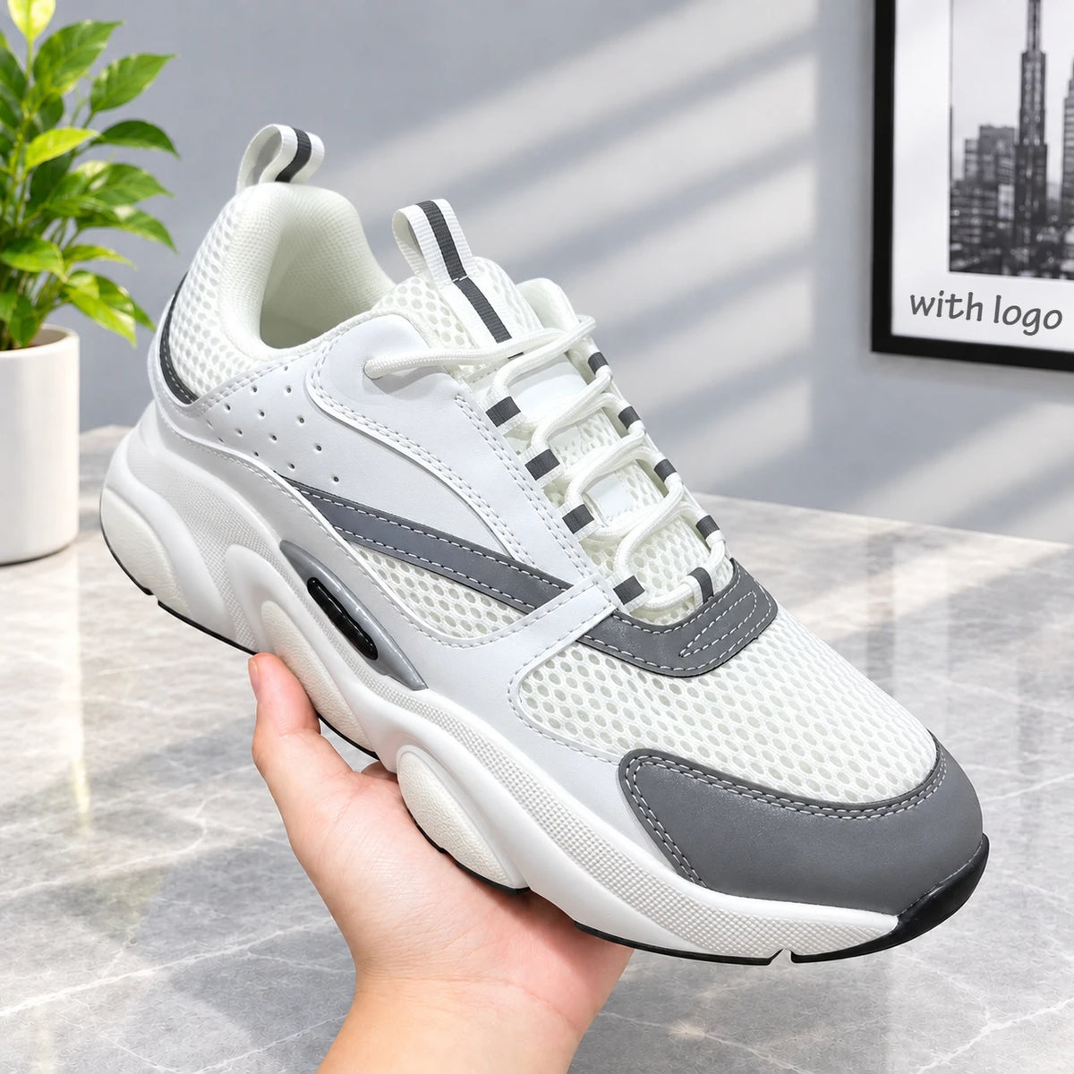 Chaussures décontractées pour hommes B22, chaussures de couple, chaussures en maille pour femmes, baskets basses de créateur, chaussures classiques tendance, chaussures de sport pour l'entraînement