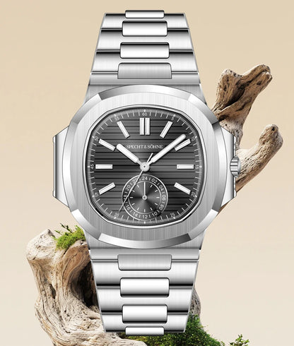 Specht & Söhne New Classic 40.8MM Ultrathin Watch For Men Japan VH60 Movt Sapphire Crystal 5980 Sports Wristwatch 50M Waterproof