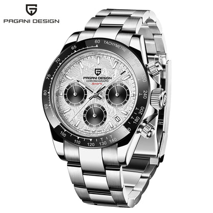 Relógio de pulso para homem PAGANI DESIGN – Modelo com mostradores coloridos, relógio de pulso de luxo com movimento de quartzo, cronógrafo equipado com um movimento