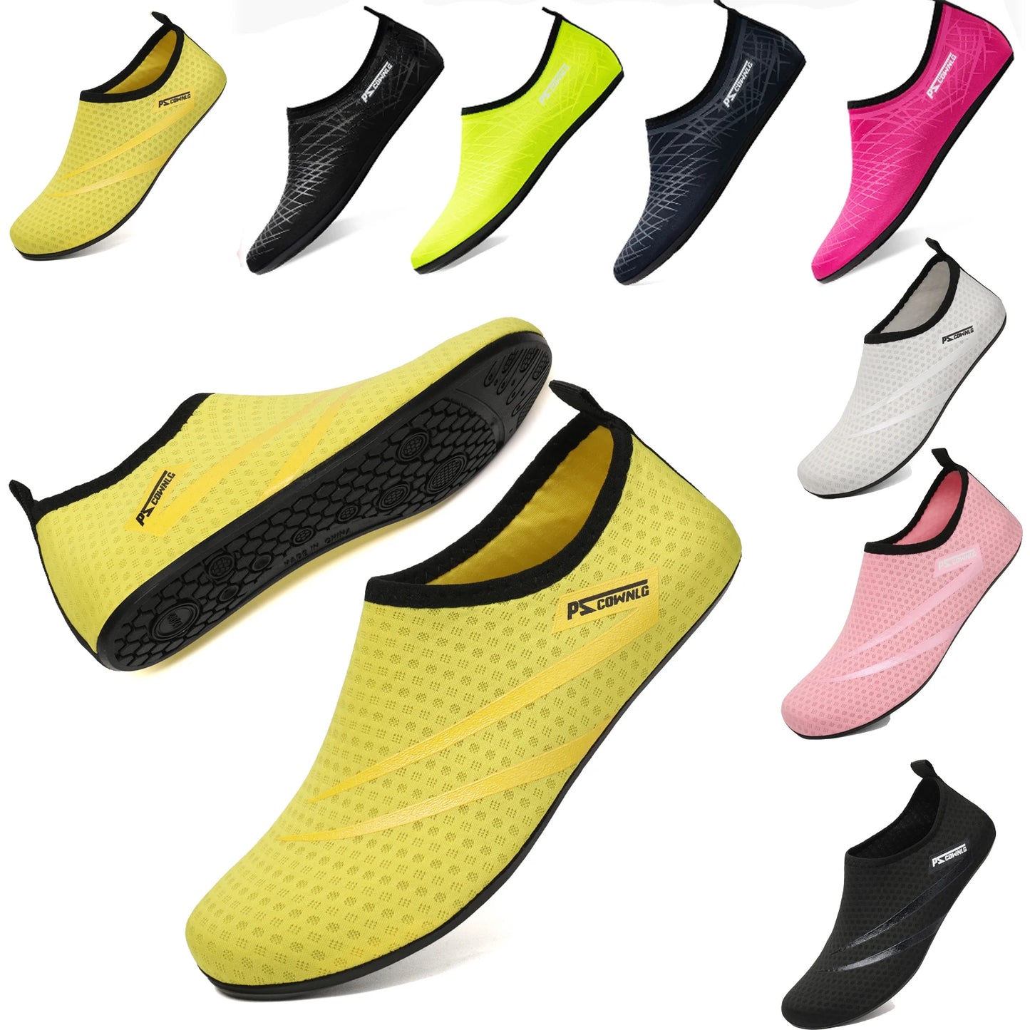 Sapatos de Mergulho para Mulher, Sapatos Aquáticos para Homem, Meias de Praia, Natação e Desportos Aquáticos, Sapatilhas Barefoot para Fitness, Dança, Natação, Surf e Snorkeling