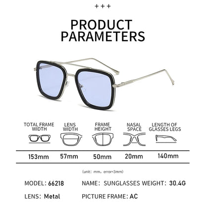 Ochelari de soare pătrați pentru bărbați, ochelari de soare metalici în stil steampunk pentru femei, ochelari de soare la modă pentru activități în aer liber, accesoriu unisex