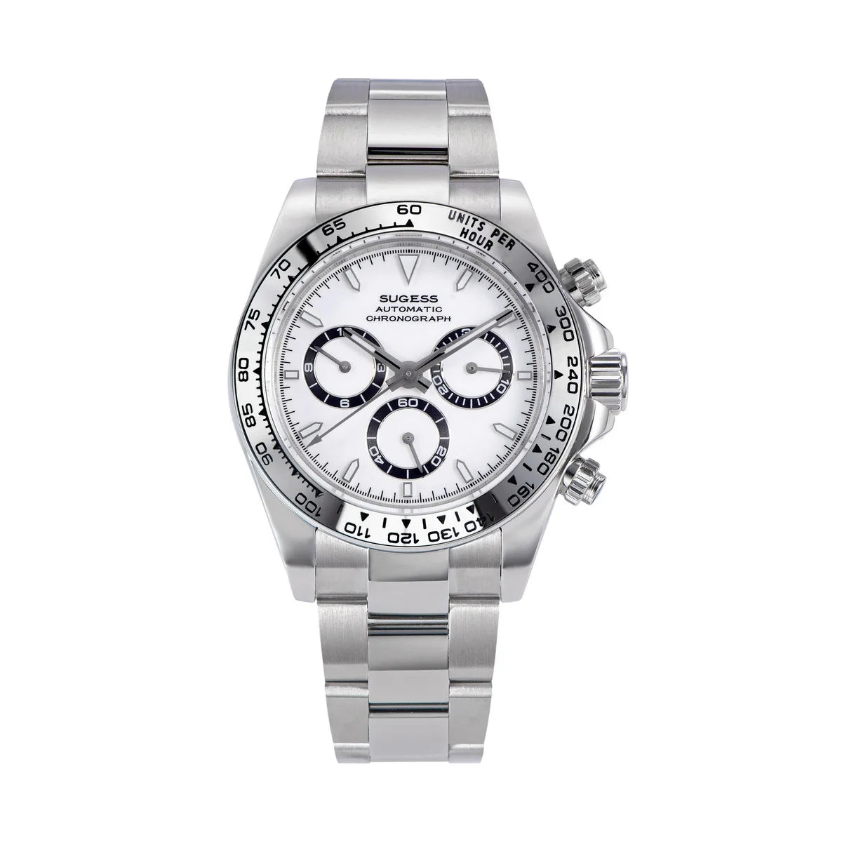 Sugess Diving Men's Watch Panda Automatic Mechanical Chronograph Peacock SL4801 Movement Wristwatch Waterproof Ceramic Bezel New