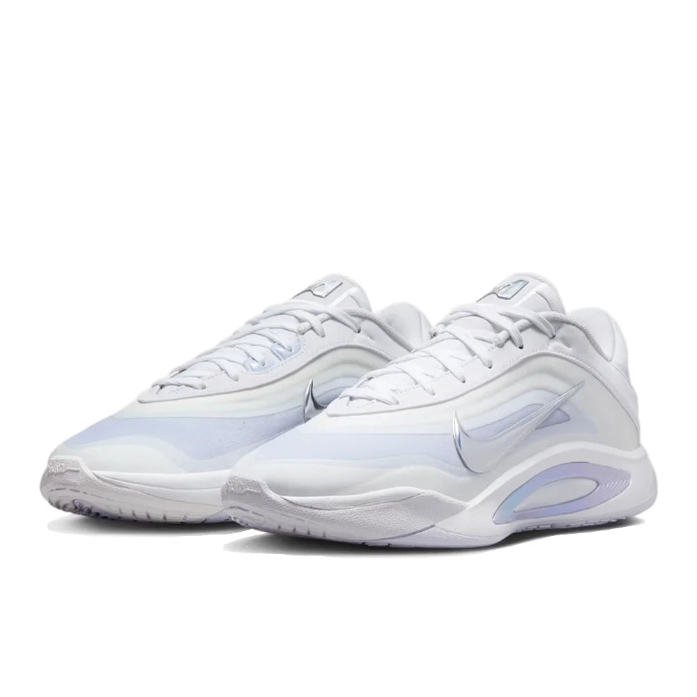 Nike AOne: Minimalistiset, mukavat, pehmustetut ja hengittävät matalavartiset koripallokengät (unisex, valkoiset ja siniset) FZ8606-100