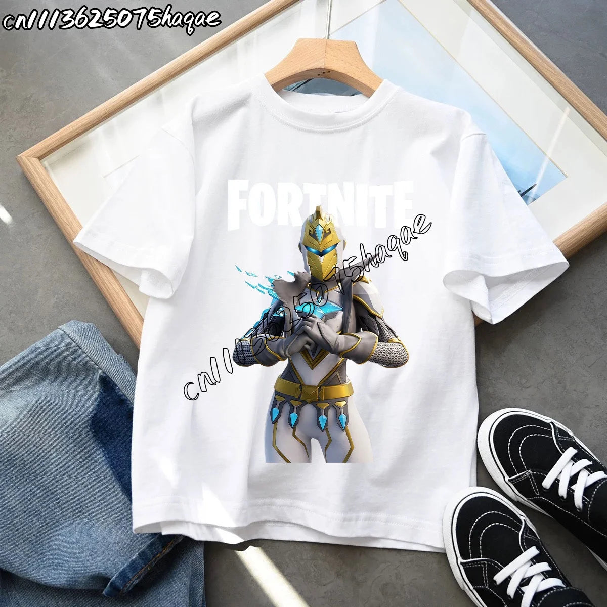 Summer New Fortnite Children T-shirts Cartoon Character Graphic T-shirt Casual Sports Short Sleeves Sports Tops Kids Boys Clothing