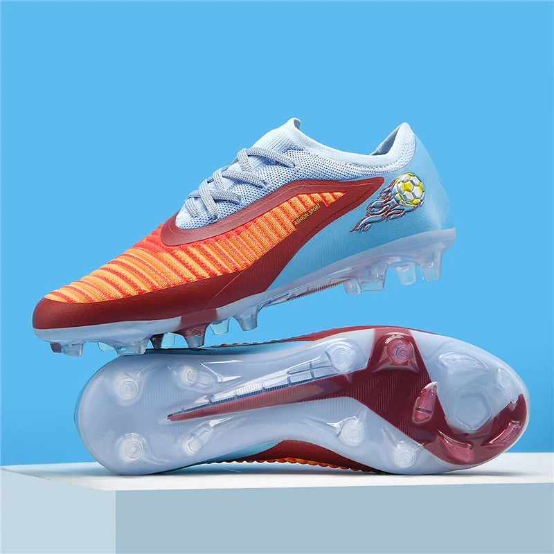New Men Soccer Shoes Outdoor Sport Boys Football Boots Breathable Match Comfortable Long Spikes Training Cleats Adult Non Slip