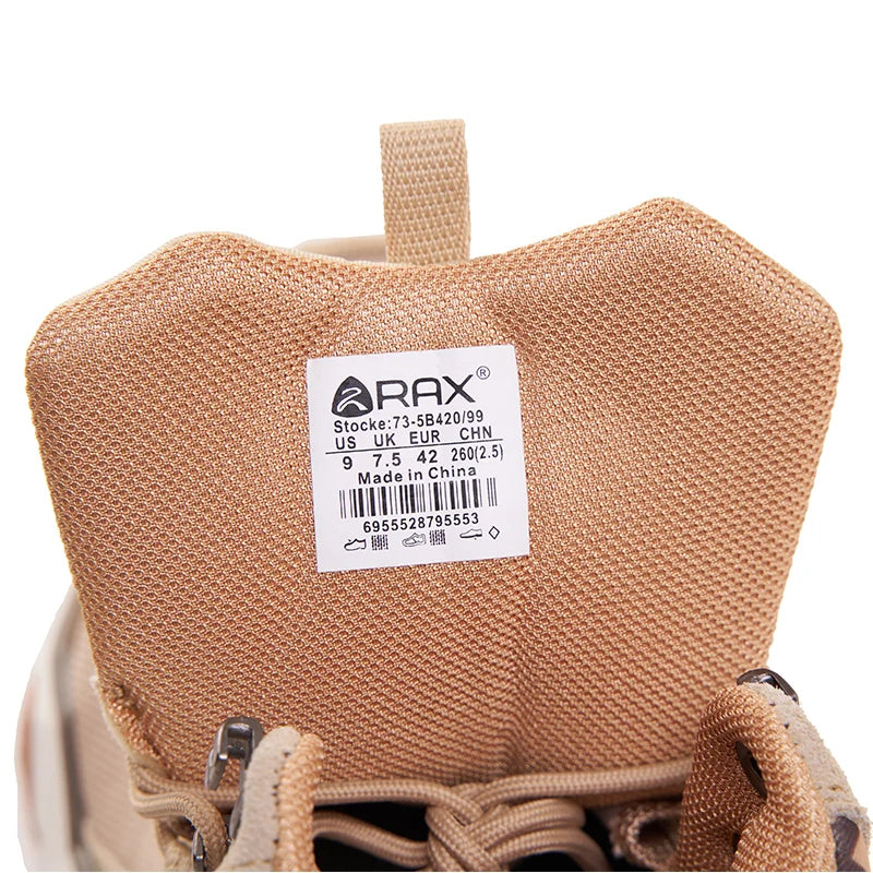 RAX Winter Hiking Boots Men Waterproof Breathable Outdoor Sports Sneakers Trekking Boots Mountain Trekking Shoes Big Size