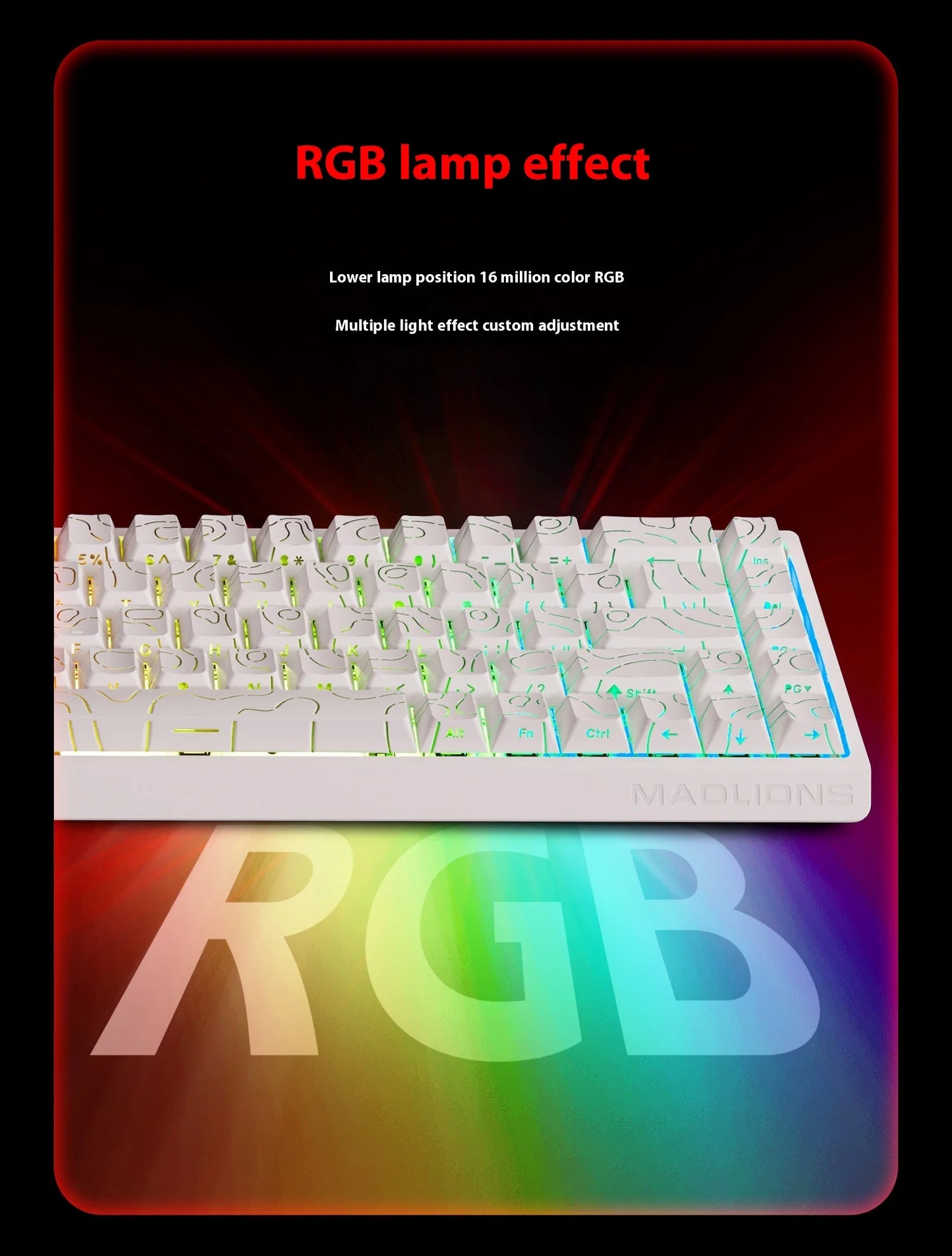 MADLIONS MAD60HE MAD68HE Magnetic Switch Keyboard Mechanical Keyboard 8000Hz 0.01mmRT Wired Custom Valorant Gaming Keyboard