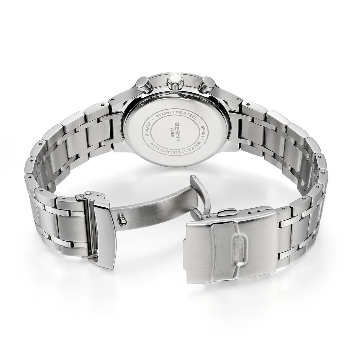 Montre pour homme BERNY – Chronographe multifonction à quartz, style décontracté et tendance, affichage de la date, aiguilles luminescentes, montre-bracelet sportive et colorée