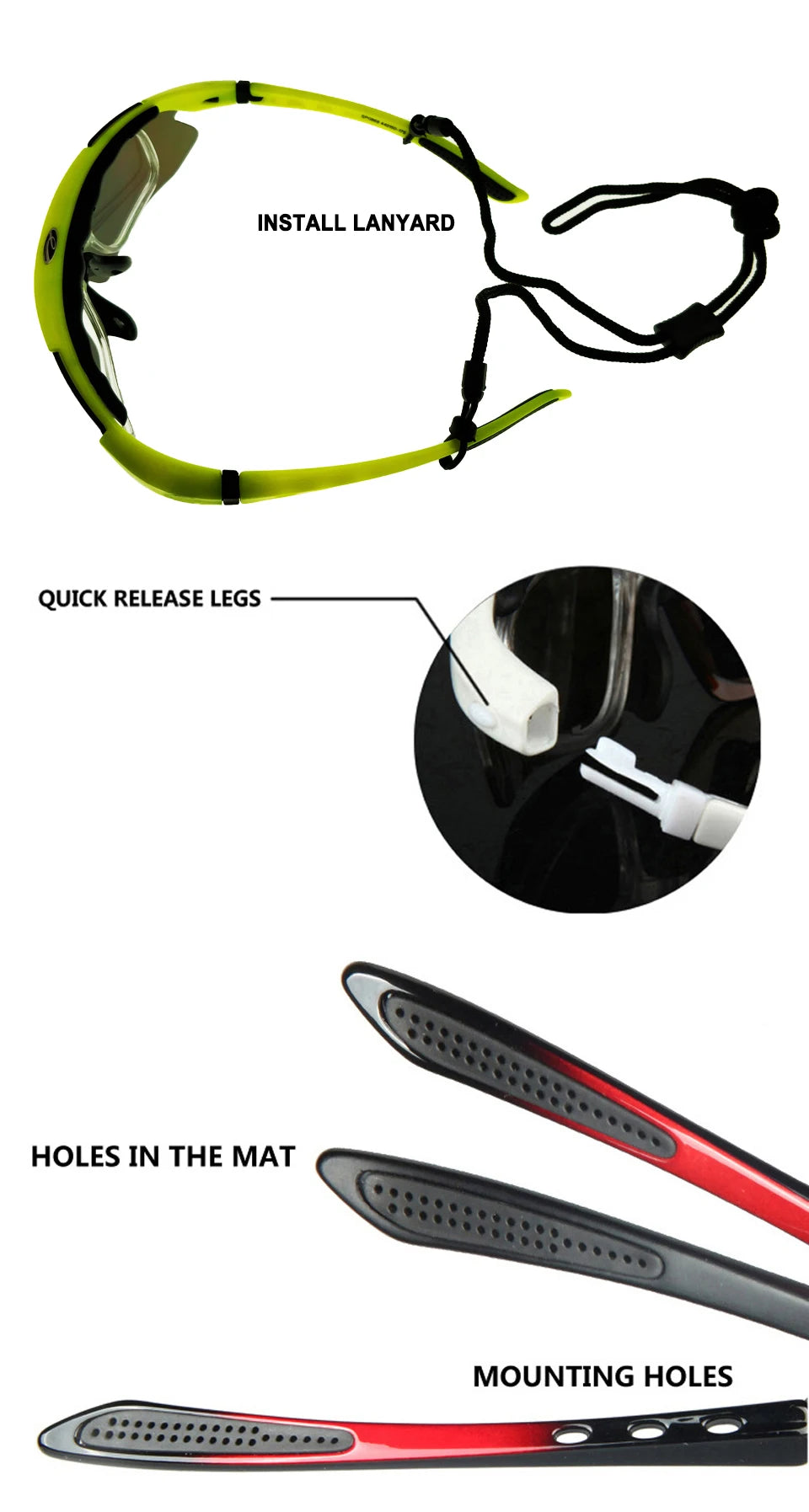 Ochelari de ciclism LOCLE UV400 polarizați pentru bărbați – pentru șosea, MTB, biciclete, pescuit, călărie – ochelari de protecție pentru ciclism