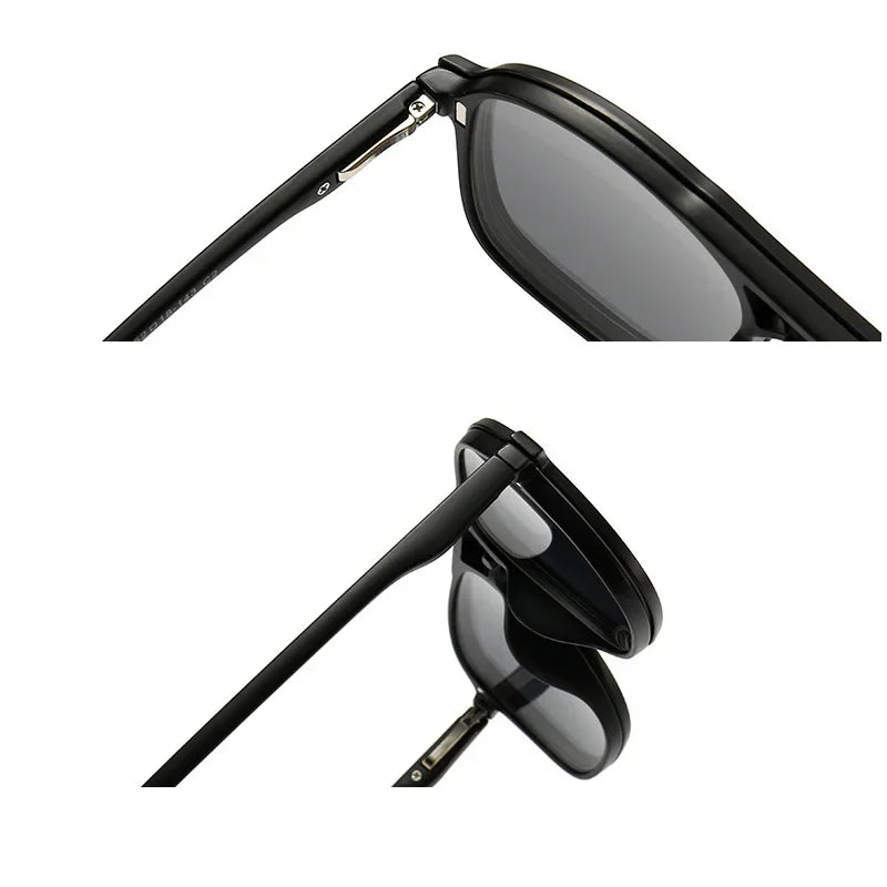 Ochelari de soare polarizați cu atracție magnetică oglindă, ochelari de ciclism 2 în 1 cu clemă, ochelari strălucitori pentru bărbați, ochelari cu ramă dublă pentru femei