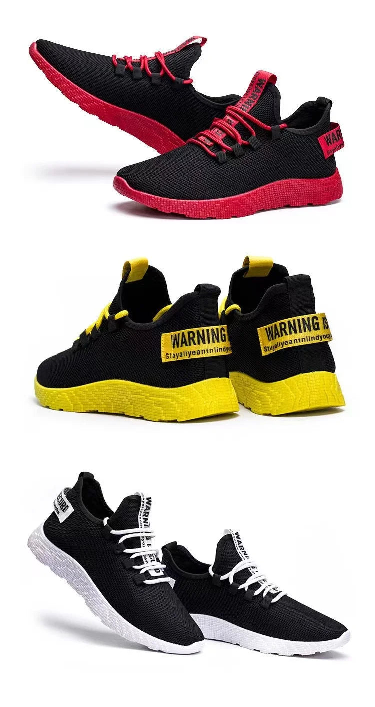 Baskets pour hommes chaussures de sport en maille légère décontractée été hommes en plein air semelle souple respirant confort mode marée chaussure de course