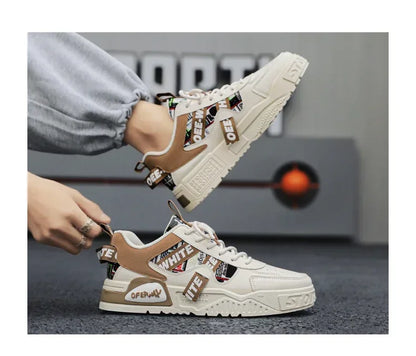 Nuove scarpe da uomo stile skateboard, sneaker estive in pelle casual fashion outdoor per running, sport, trekking e tennis, platform di lusso firmate