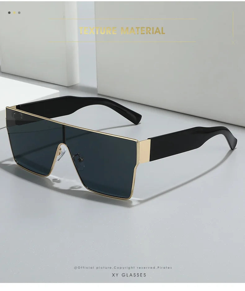 WarBLade Retro Square Sunglasses Men Women 2025 Luxury Brand Designer One Piece Decoration Sun Glasses Men Travelling Eyewear