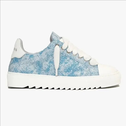 Chaussures de skate décontractées et respirantes pour hommes, semelle épaisse, baskets de sport polyvalentes, en toile grise denim imprimée, style spray, chaussures en toile