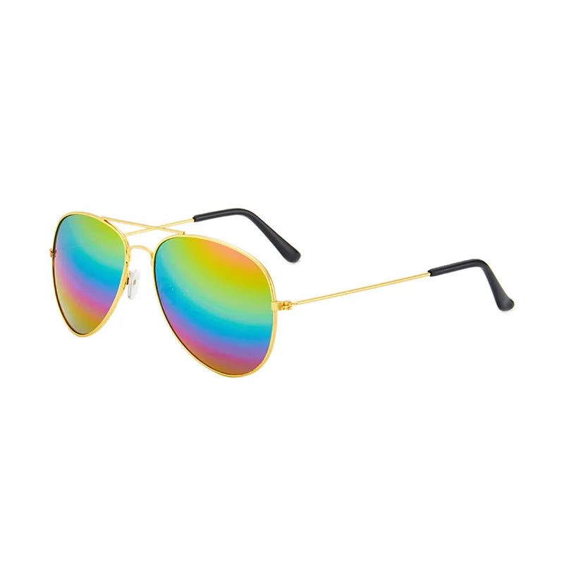 Ochelari de soare pentru copii de la mărci de modă, ochelari cu lentile oglindă, ochelari de soare metalici în stil pilot pentru fete și băieți, ochelari de soare pentru copii, ochelari pentru copii, ochelari de protecție