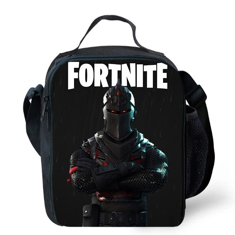 Cute Cartoon Lunch Bag Insulated Thermal Food Container Leakproof Reusable Fortnite Lunch Cooler Bag for Kids Student