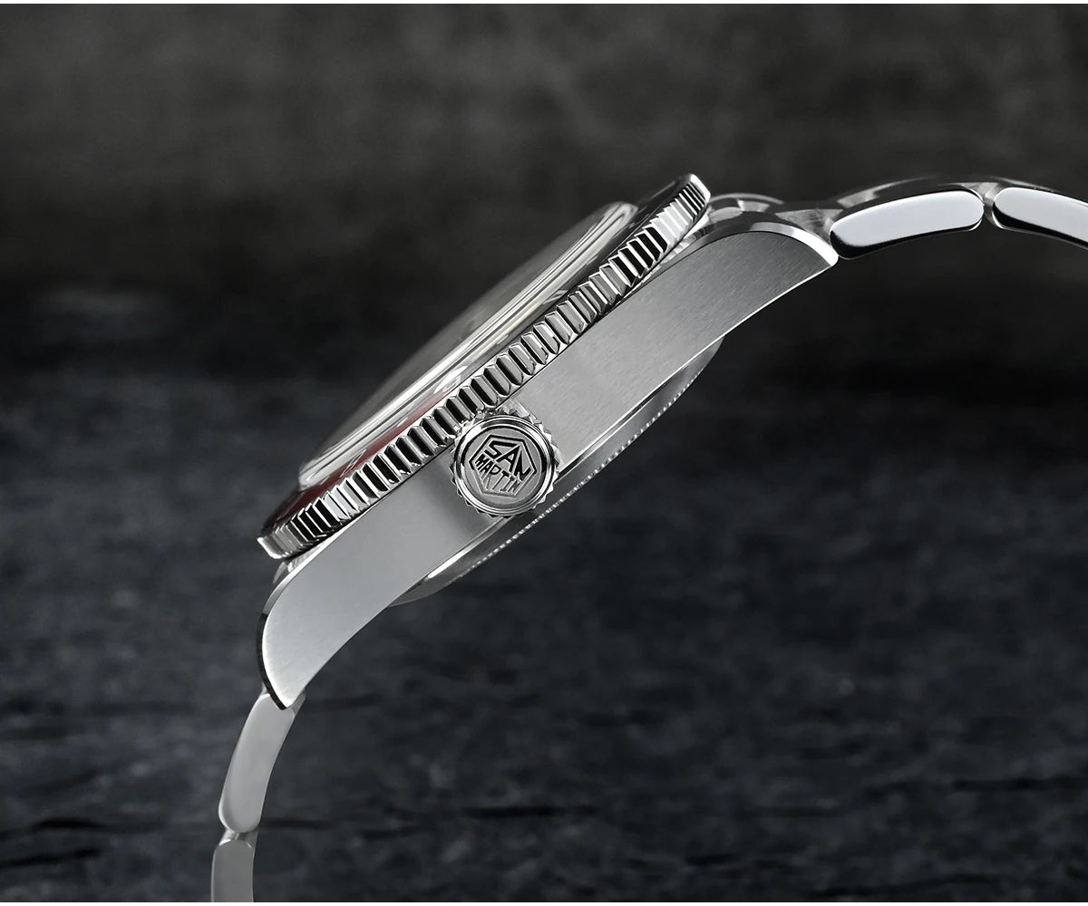 San Martin 39mm NH34 GMT Men's Luxury Watch Bidirectional Aluminum Bezel Automatic Mechanical Sapphire 100M Waterproof SN0109
