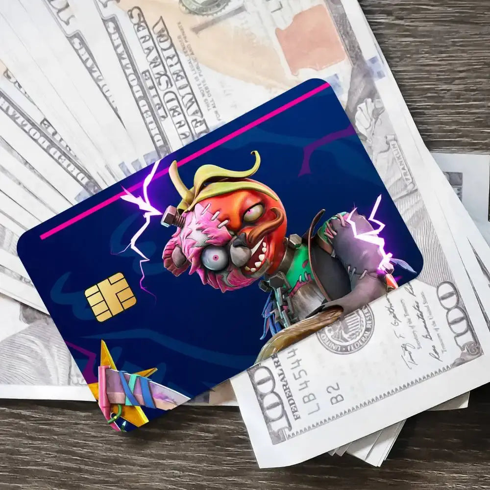 Cuddle Team Leader Fortnite Game Card Stickers for Bank Access Protective Waterproof Film Cover Sticker Surprise Gift