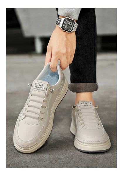 Men's summer fashionable casual driving shoes, sporty slip-on loafers, versatile comfortable breathable wear-resistant leather