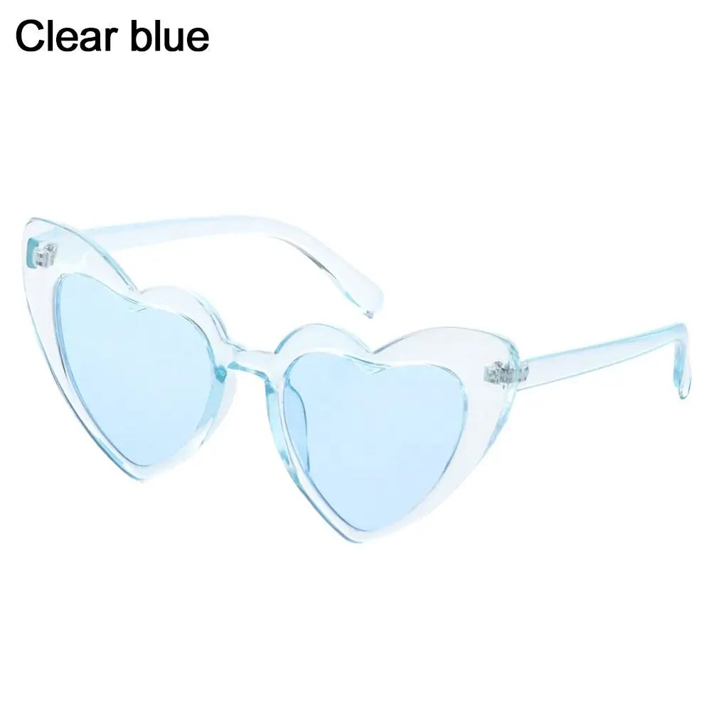 Ochelari de soare în formă de inimă, cu ramă metalică fără ramă, lentile degradate, ochelari de soare „Love Heart” pentru femei, protecție UV400