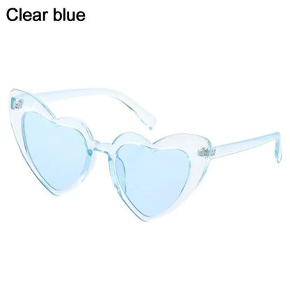 Ochelari de soare în formă de inimă, cu ramă metalică fără ramă, lentile degradate, ochelari de soare „Love Heart” pentru femei, protecție UV400