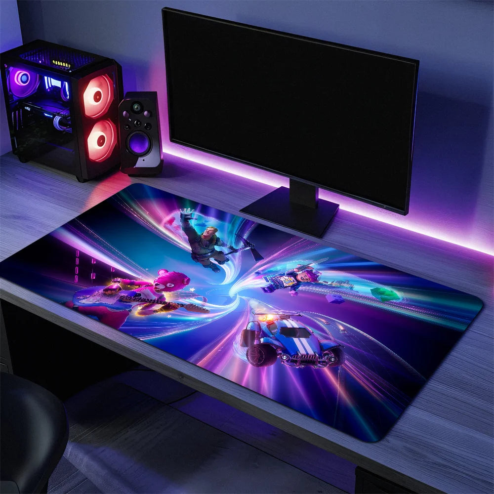 Game F-Fortnite Survival Battle Mouse Pad Large Desk Mat Keyboard Ergonomic Office Rubber PC Non-slip Anti-fray Home Custom