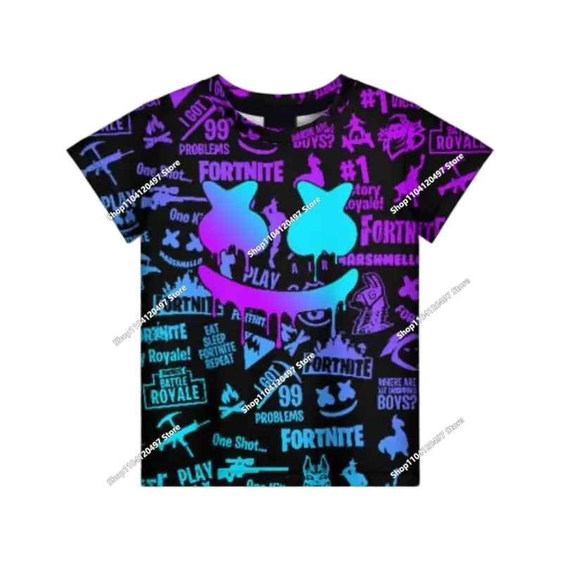 Children's Clothing Autumn Pullover T-shirt Hoodie New Fortnite Kids' Casual Wear Comfortable Streetwear