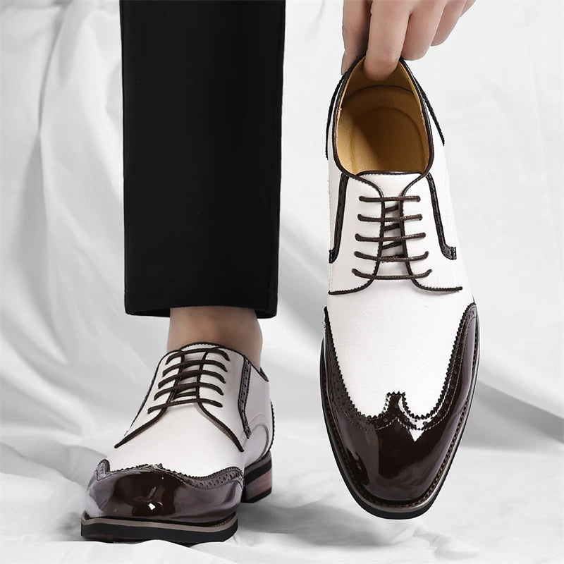 PU Leather Men's Oxford Shoes Heightened Formal Casual Shoes Business Male Suit Shoes New Design Derby Footwear Walking Sneakers