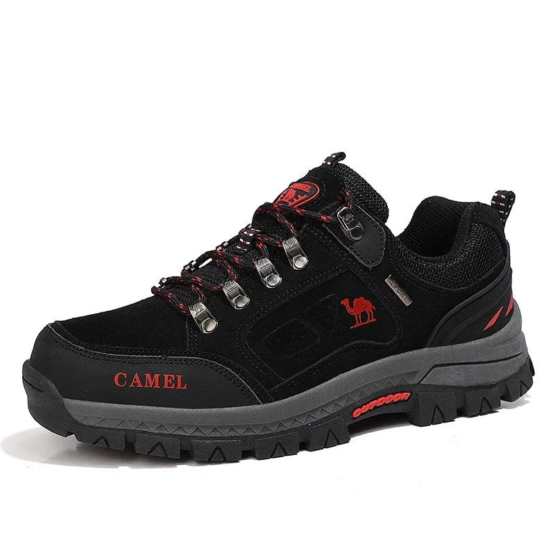 Suede Leather Men's Hiking Shoes Outdoor Trail Trekking Sneakers Men Non-slip Breathable Climbing Shoes Men's Mountain Sports Shoes