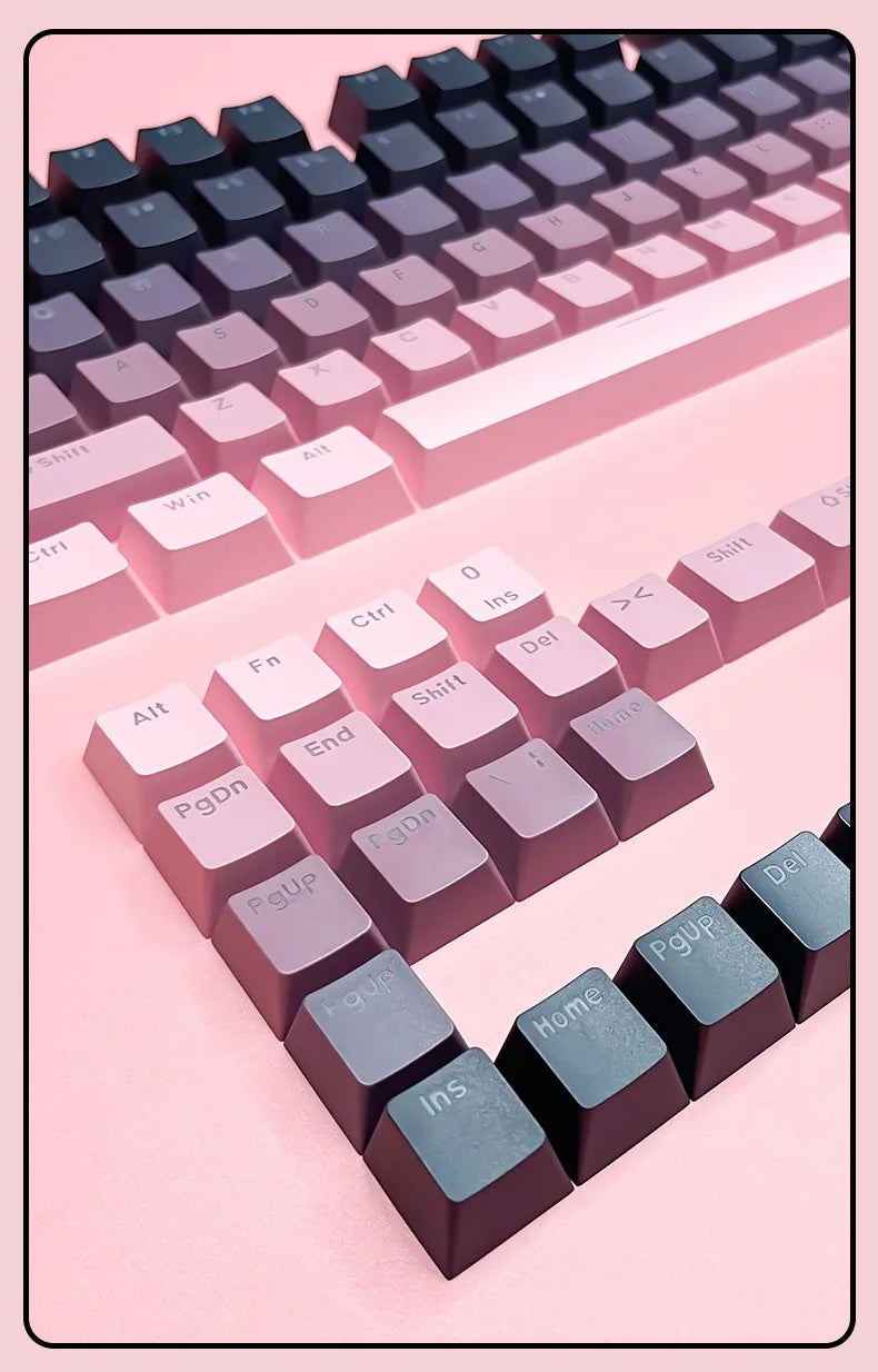 132 Keys OEM Profile Gradient backlit RGB Keycaps For Cherry Mx Switch Mechanical Gamer Keyboard PBT Keycap ISO Layout Key caps