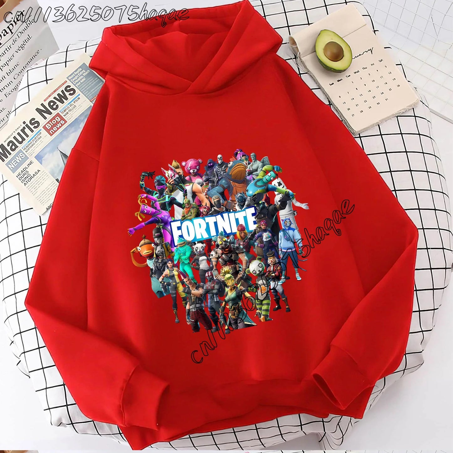 Casacos com capuz Fortnites para criança, sweatshirts anime Fortress Night, hoodies de jogo para primavera e outono, roupa desportiva infantil, presente