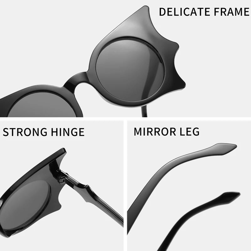 1-36Pcs Bat Sunglasses Black Retro Punk Hip Hop Style Sunglasses for Halloween Everyday Life  Party Fashion role play decoration