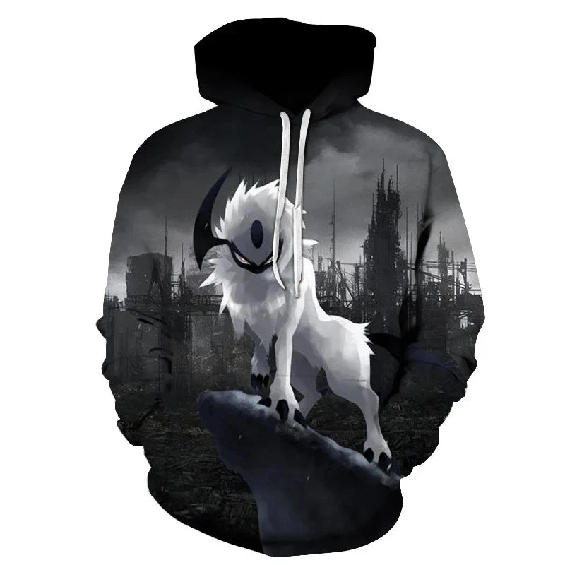 Sudadera de anime con cabeza de lobo feroz. Sudaderas con capucha impresas en 3D. Ropa de moda para hombre y mujer. Ropa infantil de Harajuku. Abrigo de hombre.