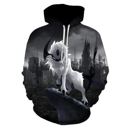 Sudadera de anime con cabeza de lobo feroz. Sudaderas con capucha impresas en 3D. Ropa de moda para hombre y mujer. Ropa infantil de Harajuku. Abrigo de hombre.