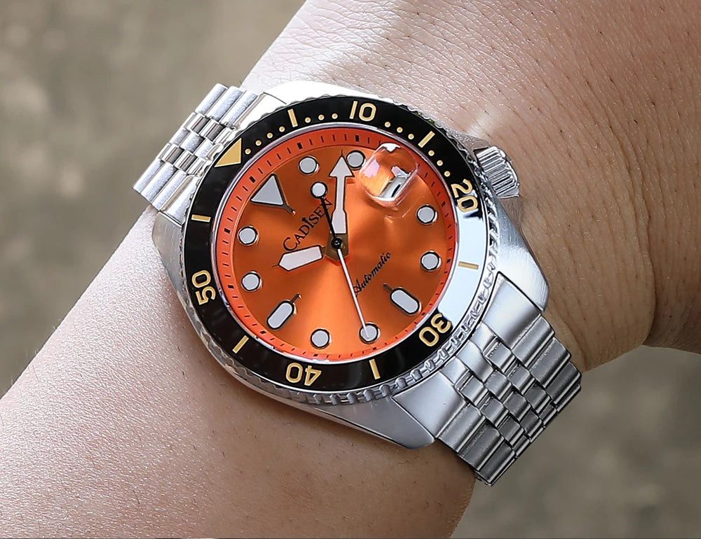 CADISEN New Luminous Men Mechanical Wristwatches Ceramic Bezel MIYOTA 8215 Sapphire Glass Automatic Watch Men Relogio Masculino